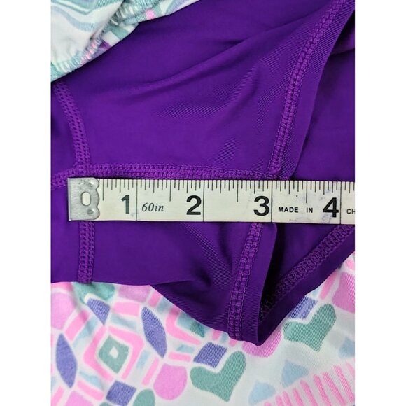 Lilly Pulitzer Luxletic Gardenia Skort Sz (M) UPF 50+ Blue Purple Tropical Cute - Picture 3 of 7